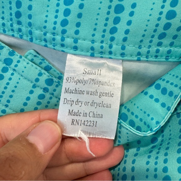 Ripskirt Hawaii Skirt Women Small Blue Dot Mini Length Swim Cover Beach Vacation - Picture 5 of 5